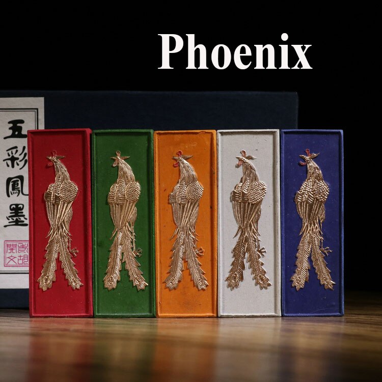 5pcs/set Chinese Paint Traditional Ink Stick Solid Ink For calligraphy And Painting 5 Dragons ink Hui She Lao Hu Kai Wen