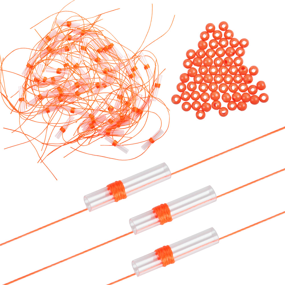 150 pièces Bobber arrêts Slip Bobber Stop Bobber bouchons pour ligne de pêche avec perles de pêche matériel de pêche en eau salée/eau douce: WHITE