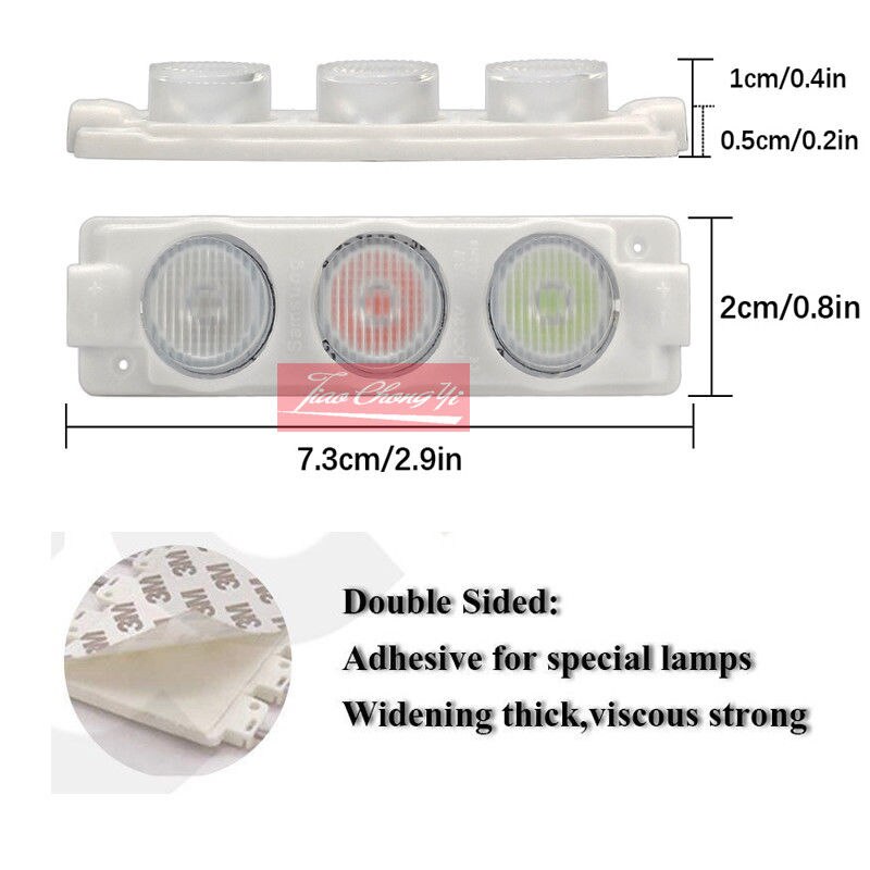 10pcs/lot Super Bright 3W 3030 SMD LED Module Lights Waterproof Light Lamp 12V