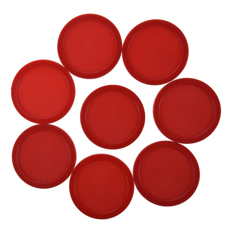 Red air hockey sæt  (8 stk . 63 mm air hockey puck)