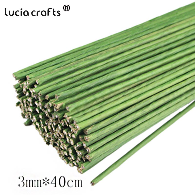Lucia Crafts 12/24 pcs Green Holding Flowers Stems DIY Stocking Flower Branches Artificial Florist Crafts G1308: Size 2    12pcs