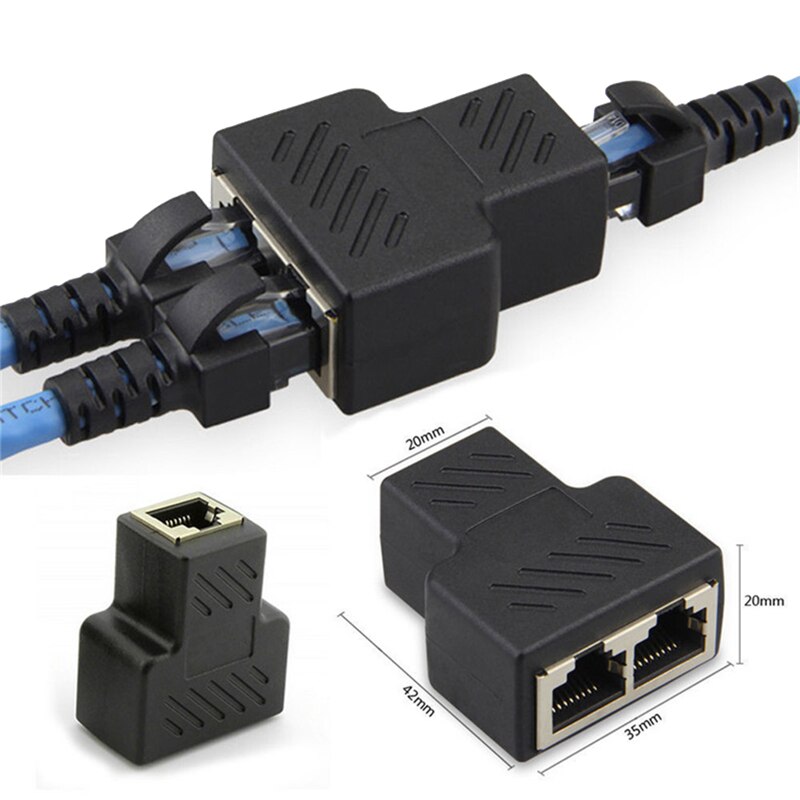 RJ45 Splitter Adapter Stecker 1 zu 2 Weibliche Häfen für KATZE 5/KATZE 6/KATZE 7 LAN Ethernet kabel Buchse Splitter Hub PC Laptop Mac