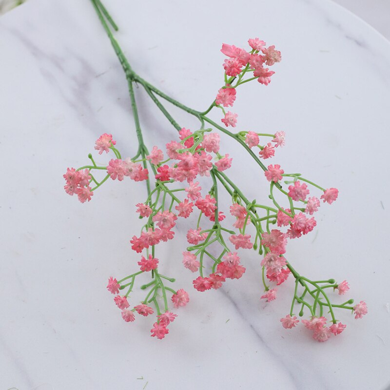 Gypsophila Kunstbloemen Baby 'S Adem Nep Bloemen Lange Bouquet Siliconen Plant Thuis Bruiloft Decoratie Herfst: Pink