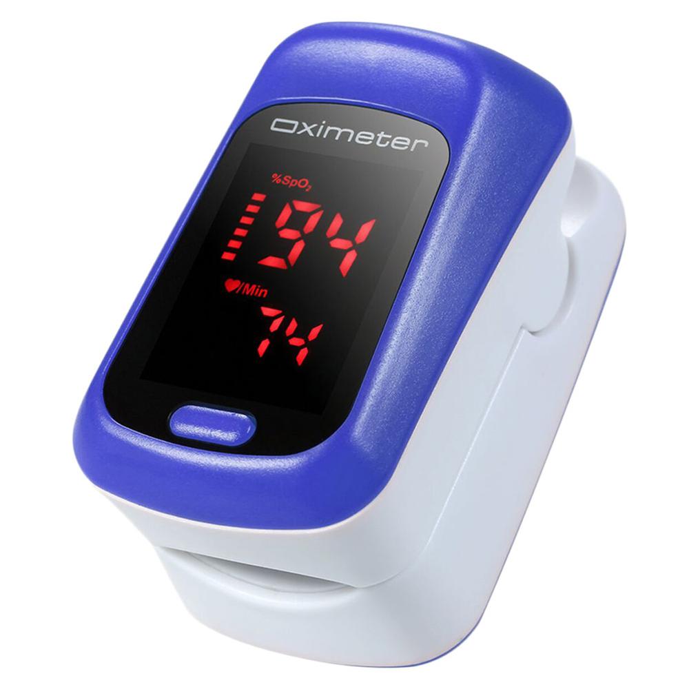 Digitalt pulsoximeter led oximetro blodilt pulsmåler spo 2 sundhedsmonitorer oximetro de dedo sundhedspleje oximeter: Blå