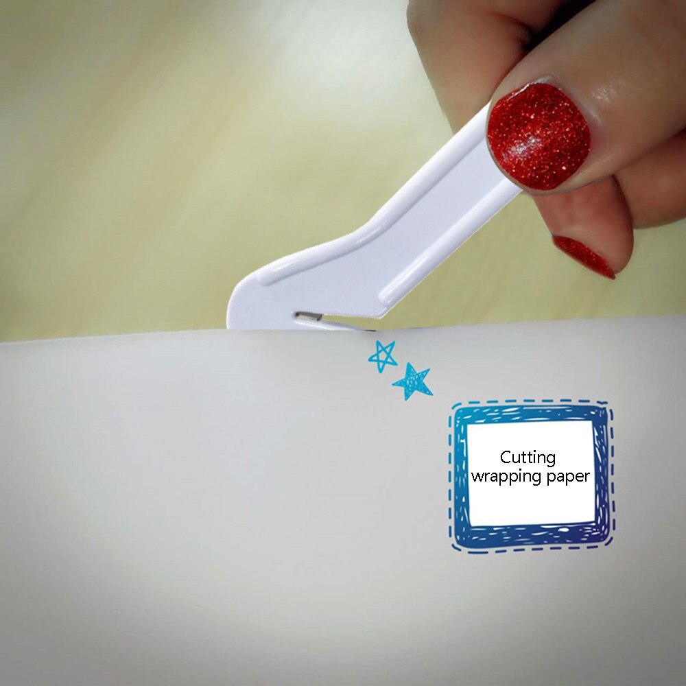 Coupe-papier en plastique Flexible pour la découpe de papier d'emballage blanc, outil de découpe de papier d'emballage de noël, 1 pièce