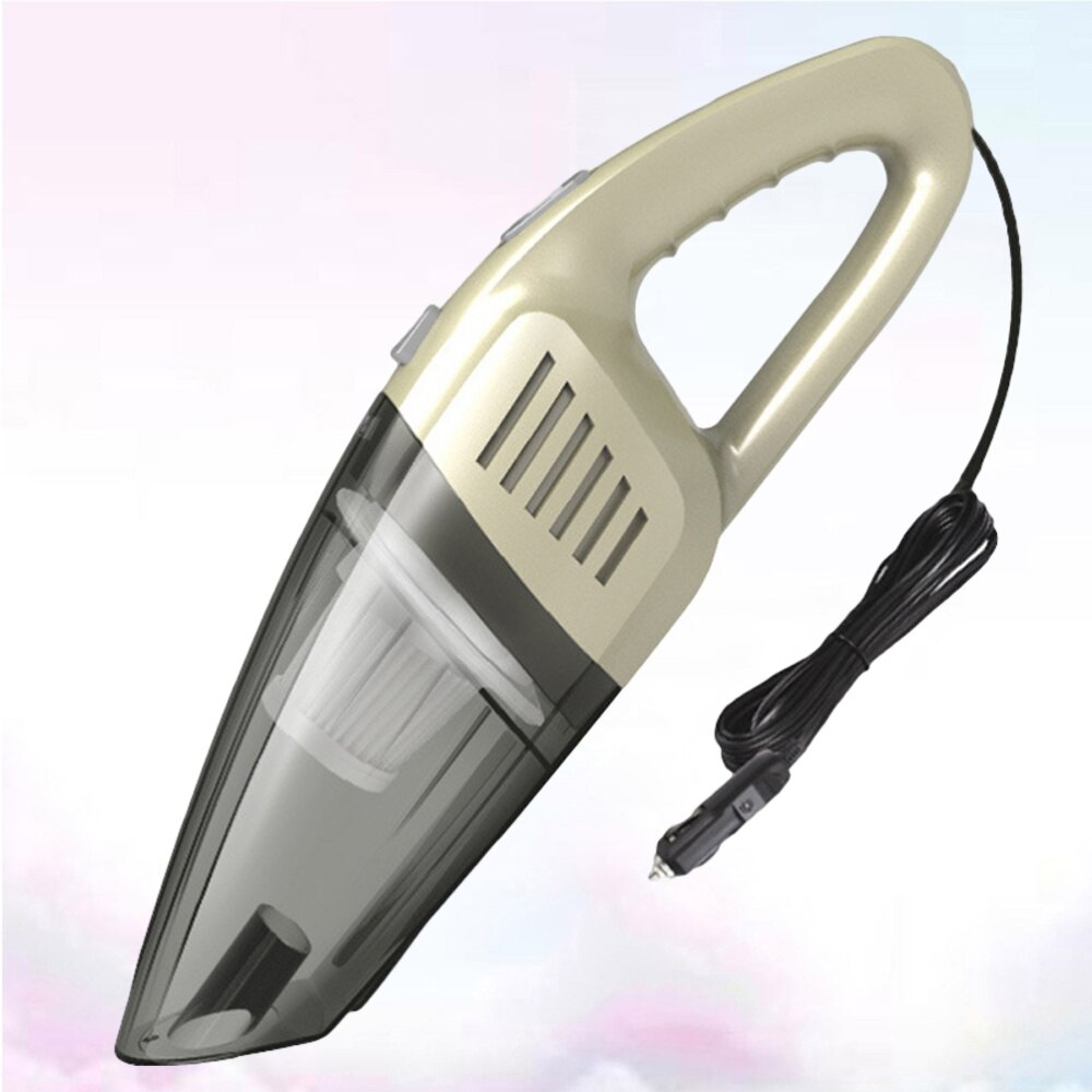 Wired Handheld Dust Busters Wet and Dry Portable Auto Vacuum Cleaner for Car (Black): Light Yellow