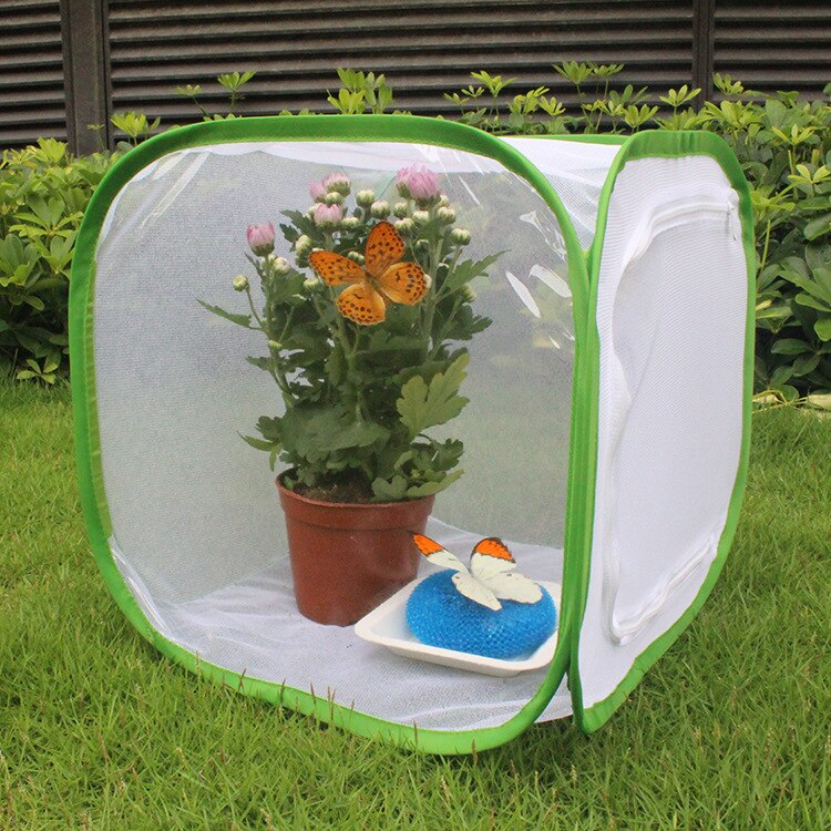 Mini Huis Tuin Groeiende Tenten Insect Bloem Plant Doorschijnende Opvouwbare Kas Voor Tuin Schuur Duurzaam Cover Roll-Up Rits