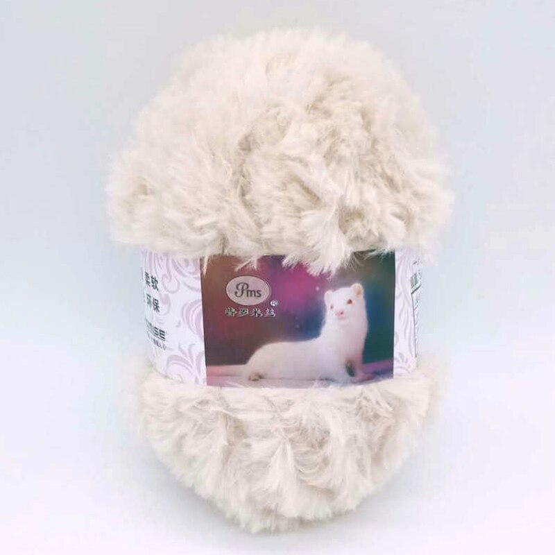 Fil de fausse fourrure en laine de cachemire, 50 g/rouleau, pour tricot à la main, Crochet, pull, fil pour vêtements de bébé, écharpe, fil de vison pelucheux
