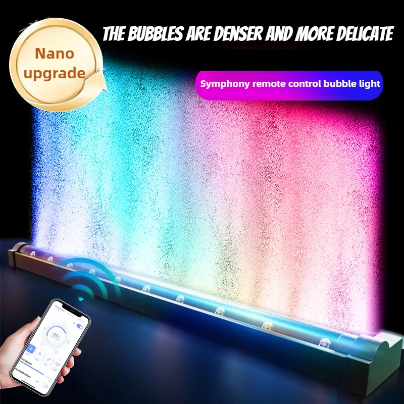 Aquariumverlichting LED waterdicht licht Kleurveranderende bellenstrip met speciale decoratieve kleurrijke verlichting voor oxygenatie