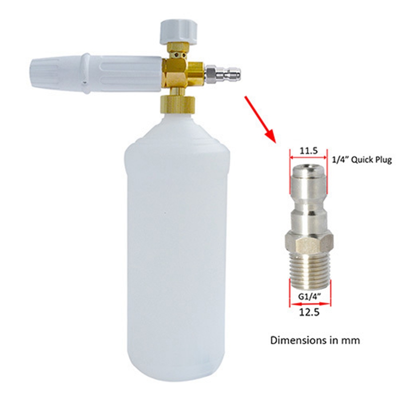 Hogedrukreiniger Sneeuw Foam Quick Connector 1/4 Inch Te Spuiten-Gun Wand Lance Adapter Quick Disconnect Release Montage