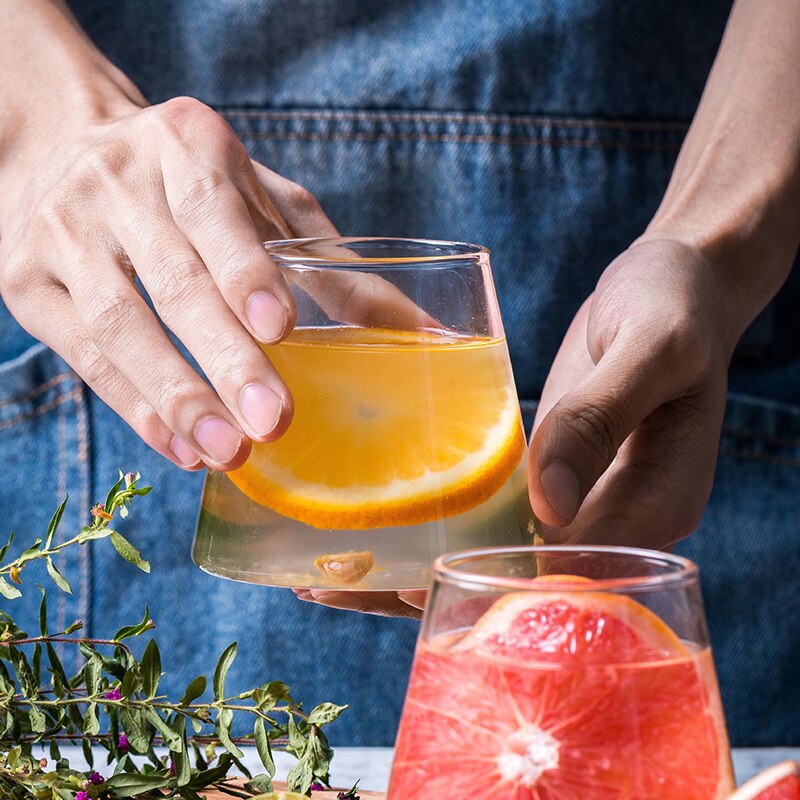Konisk glass krus melk te frokost krus jul krus til te kaffe kopp fruktjuice krus, drikkevarer unike