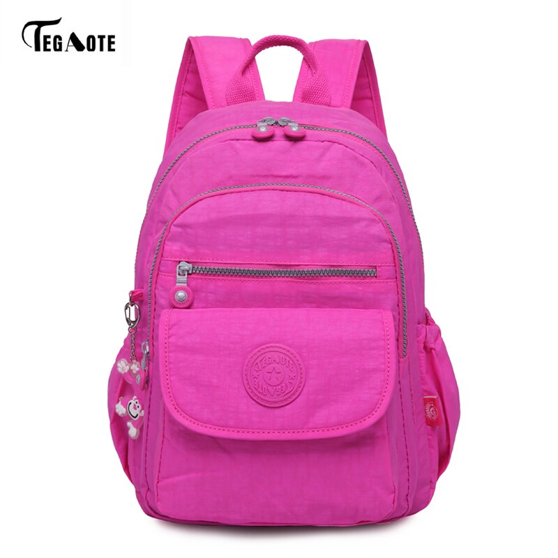 TEGAOTE Small Backpack for Teenage Girl School Backpacks Women Luxury Bolsa Casual Nylon Waterproof Bagpack Mochila: 6