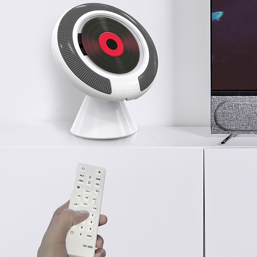 Portable CD Player Bluetooth Record Player Wall Mountable CD Music Player FM Radio with LED Display