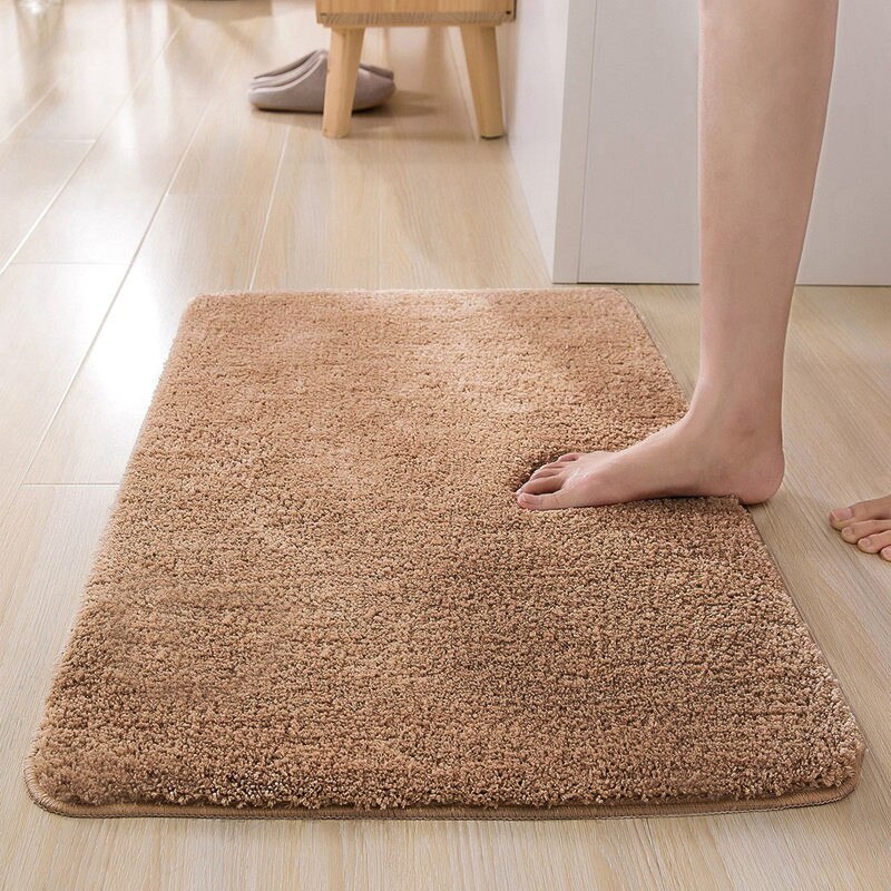 drinnen Schlecht Teppich nicht-Unterhose einstellen Saugfähigen Schmutz Fänger Rechteck Fußmatten Füße Weiche Mikrofaser Hause Teppich Anti- Schleudern Schlecht matt: Champagner / 50x80cm