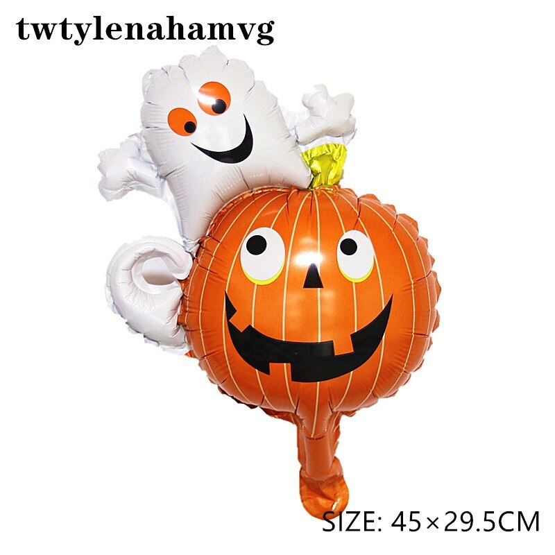 Couleur Mini taille Halloween dessin animé modèle 18 pouces rond feuille d'aluminium ballon préféré des enfants fête décoration jouet: 14 mini size
