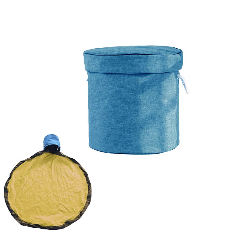 Slide away brinquedo clean-up saco de armazenamento fingir jogar brinquedos portáteis organizador doméstico recipientes de armazenamento à prova dwaterproof água cestas de armazenamento: 1.5m Blue