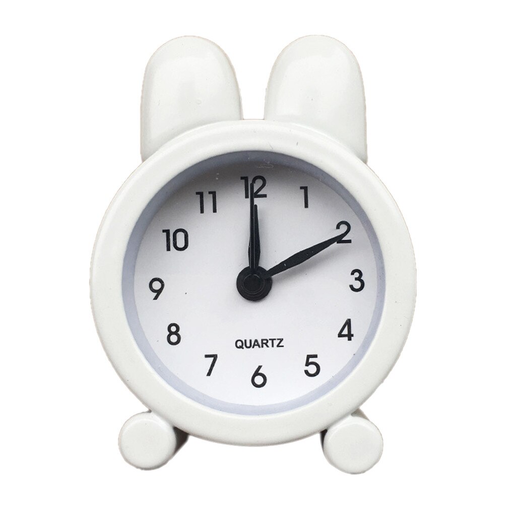 1PCS Alarm Clock Cute Mini Metal Small Alarm Clock Electronic Loud Alarm Clock despertador JUNE11: WH