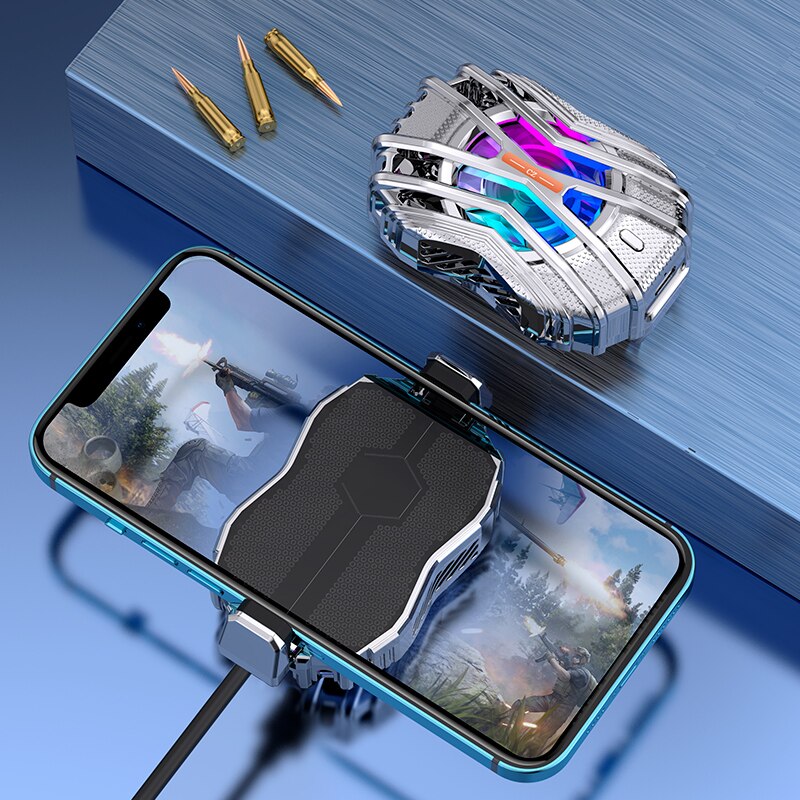 Universal Mobile Phone Radiator With Semiconductor Wind Power Cooling Mobile Game Cooling Artifact For Iphone Xiaomi Huawei: 02