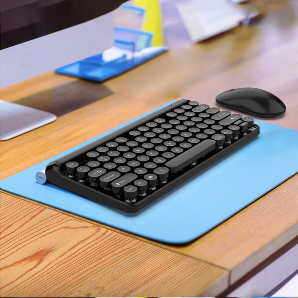 CHYI 2.4Ghz Wireless Keyboard Mouse Combo Ergonomic Computer Gaming Keypad 1200DPI USB Optical PC Mice For Desktop Laptop Tablet