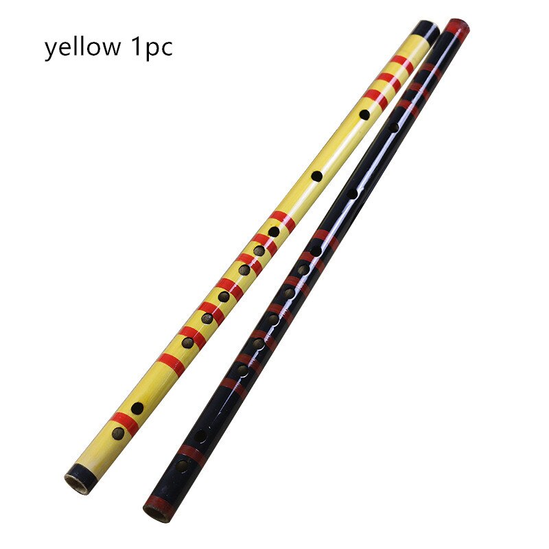 1Pcs 47cm Bamboo Flute Musical Instrument Beginner Practice Traditional Amateurs Woodwind Instruments: yellow