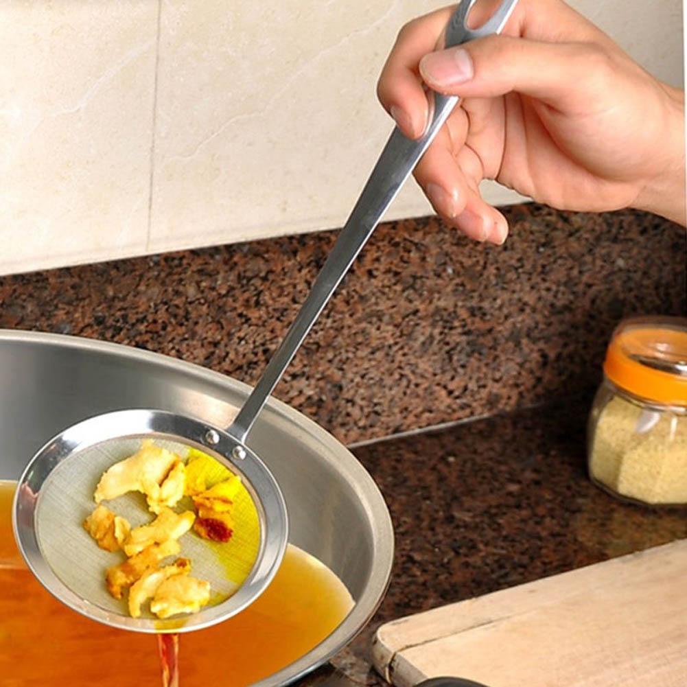 1pc métal soupe louche cuillère écumeur crépine maille filtre cuisine cuisson cuillère crépine cuisson écumeur ustensiles de cuisine