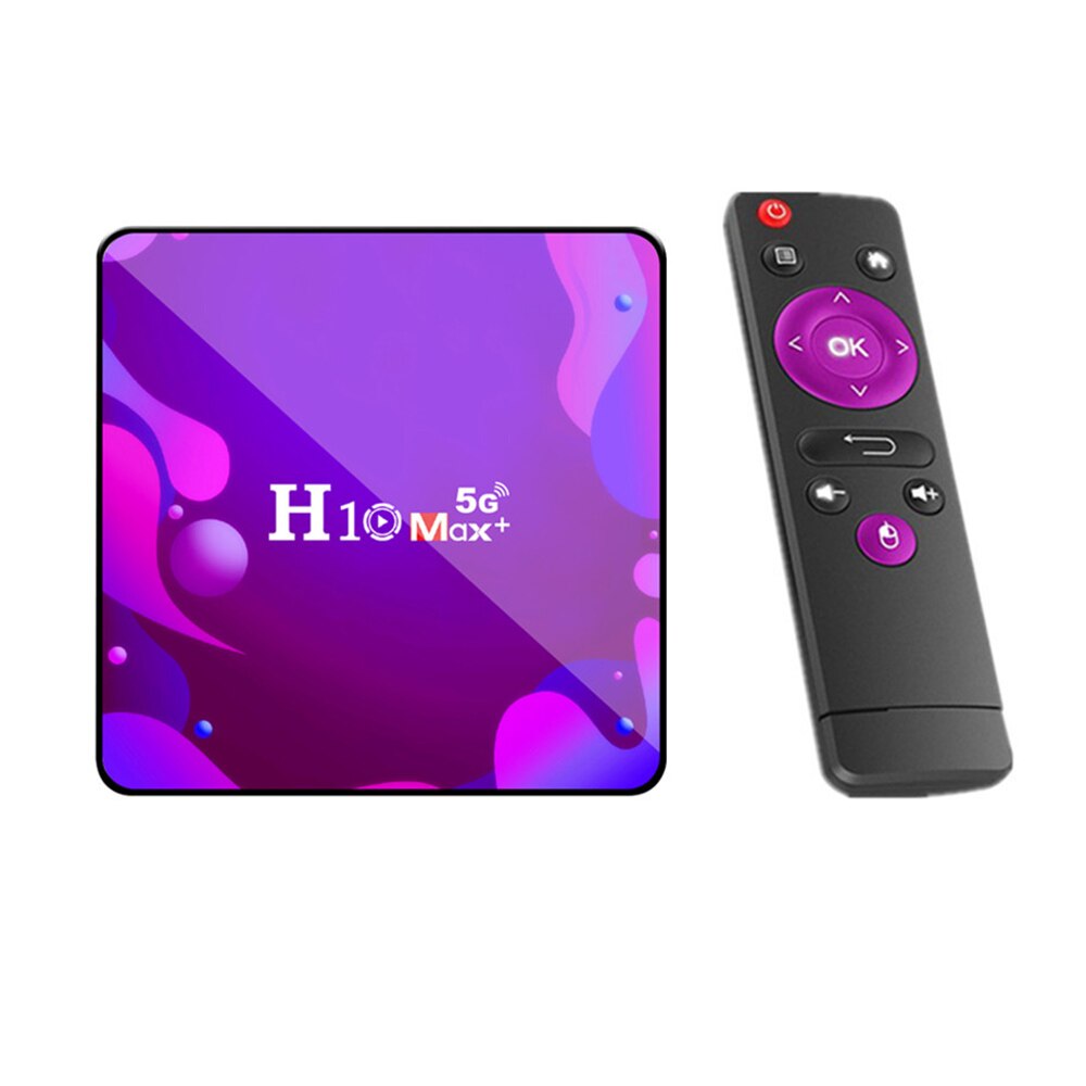 H10 max+ smart tv box ontvanger android 10.0 1gb+8gb 4k mediaspeler digitale video-uitzendontvanger ondersteuning 2.4g/5g wifi