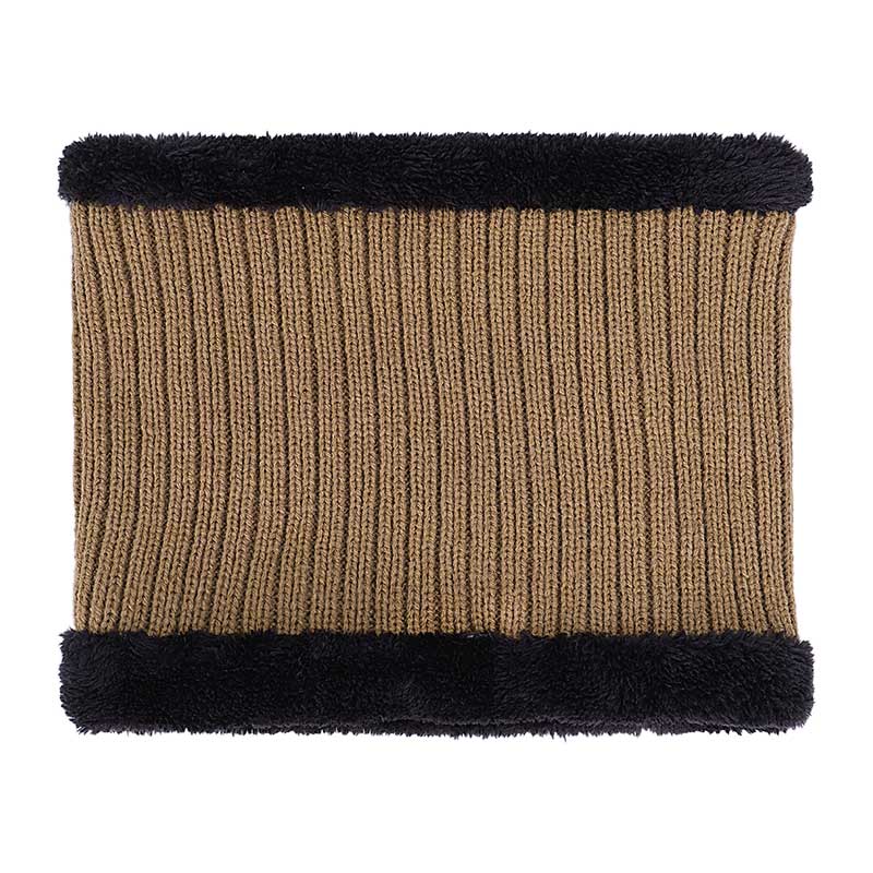 Chapeau écharpe d'hiver en feuille d'érable | Chapeau pour hommes et femmes, chapeau rayé en coton, tricot , ensemble écharpe en velours Plus bavoir épais,: Khaki-3
