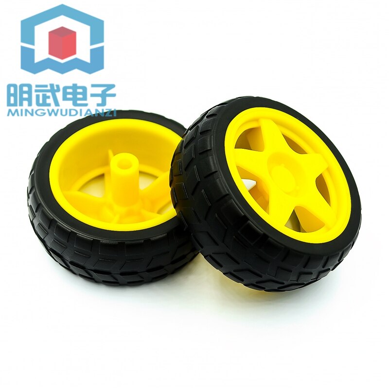 Rubber wheels/robots/tracking and patrol car accessories Smart car tires chassis wheels 40g