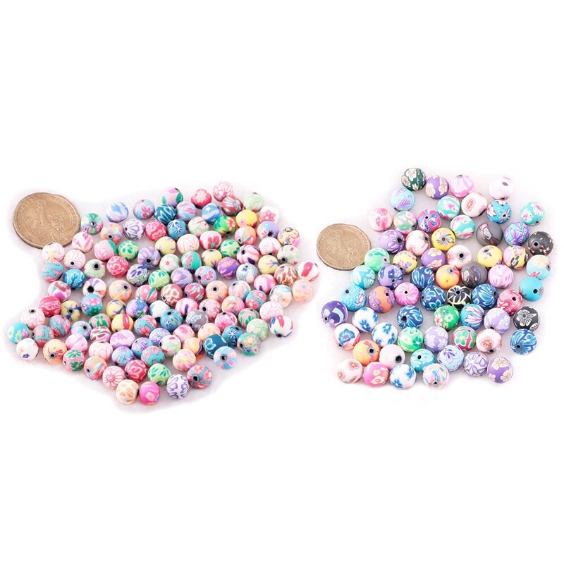 200 stuks kralen sieraden accessoire keramiek ronde dia  ,100 stuks 12 mm & 100 stuks 10 mm