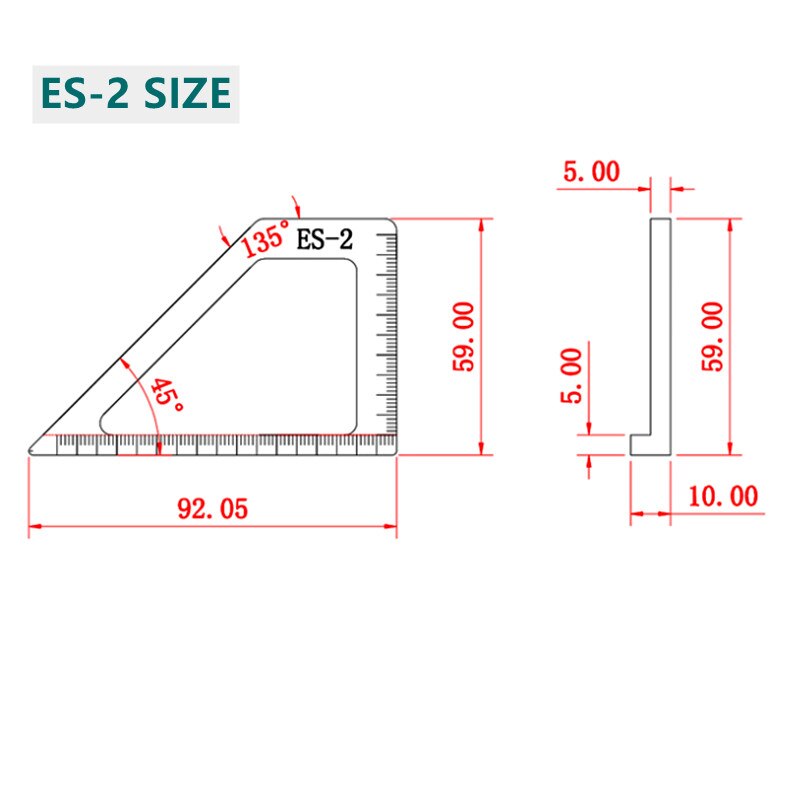 Portable Speed Square 45 / 90 Degree Woodworking Square Angle Tool Aluminum Alloy Marking Gauge Triangle Ruler Layout Tool