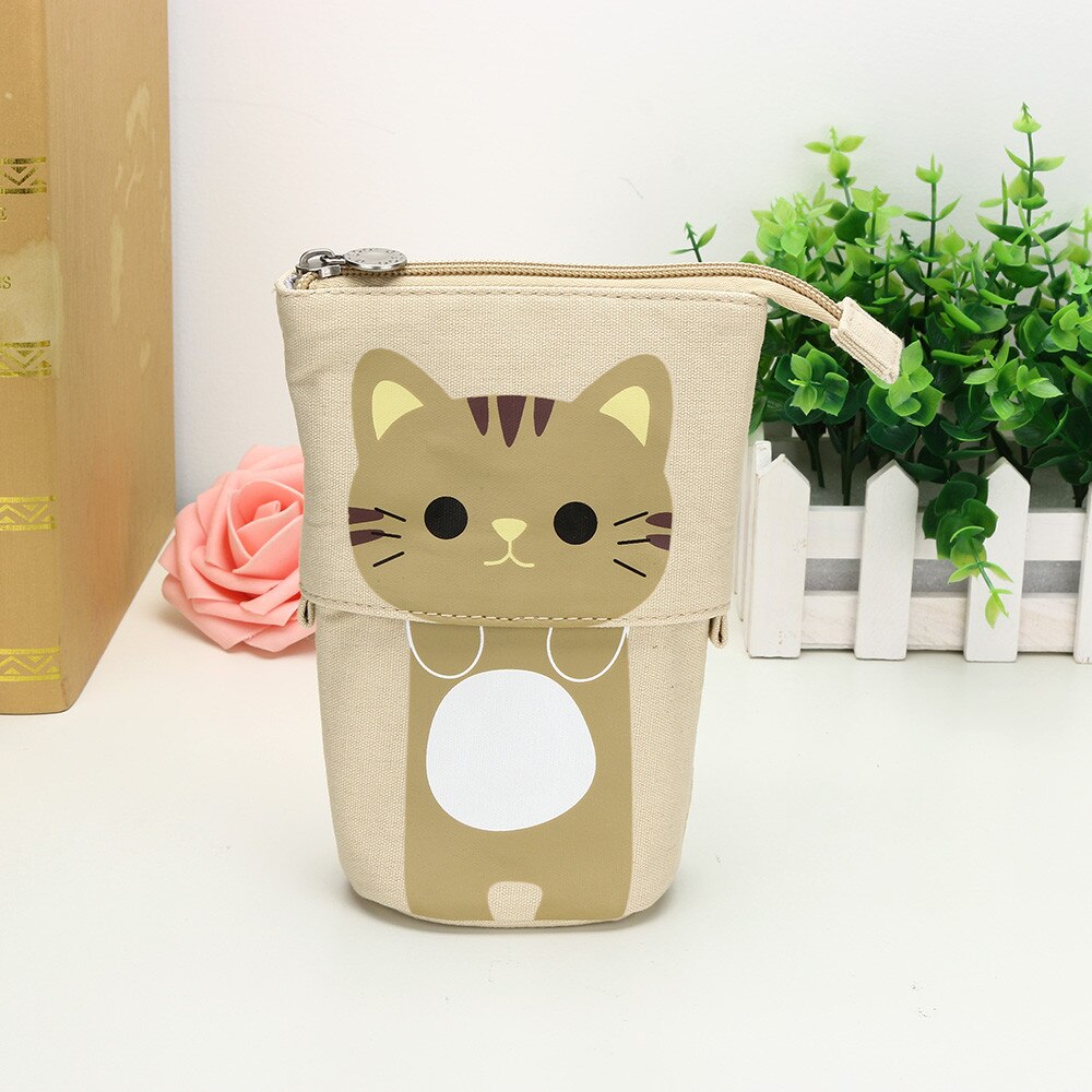 1pc butik penna fall låda tecknad söt katt teleskop penna väska brevpapper låda flickor skolan kontorsmaterial