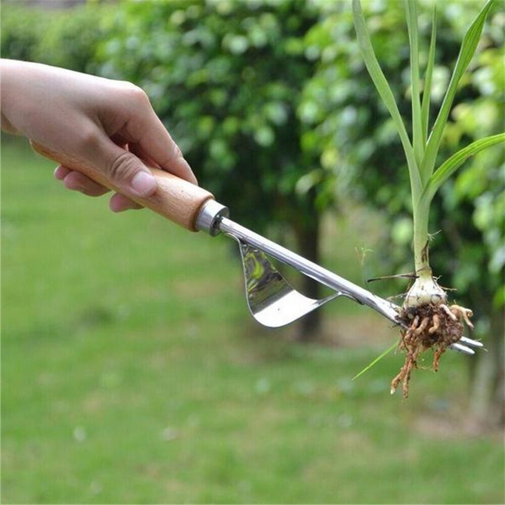 Stainless Steel Manual Weeding Fork Portable Weeding Tool for Gardening Management Transplanting, Digging and Loosening Soil