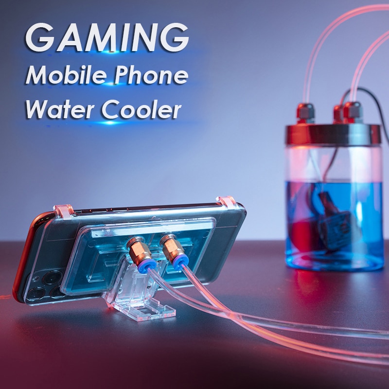 Adjustable Portable Fan Holder Phone Water Cooler Universal Mobile Phone Water Cooling Radiator For iPhone Samsung 5G Cell Phone