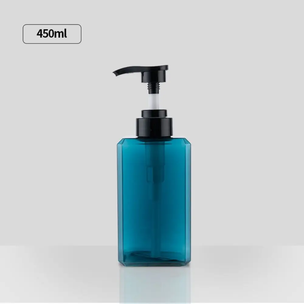 Plastic Liquid Soap Dispenser Square 250/450/650ml Storage Bottles Refillable Outdoor Shampoo Press Empty Bottles: Yellow