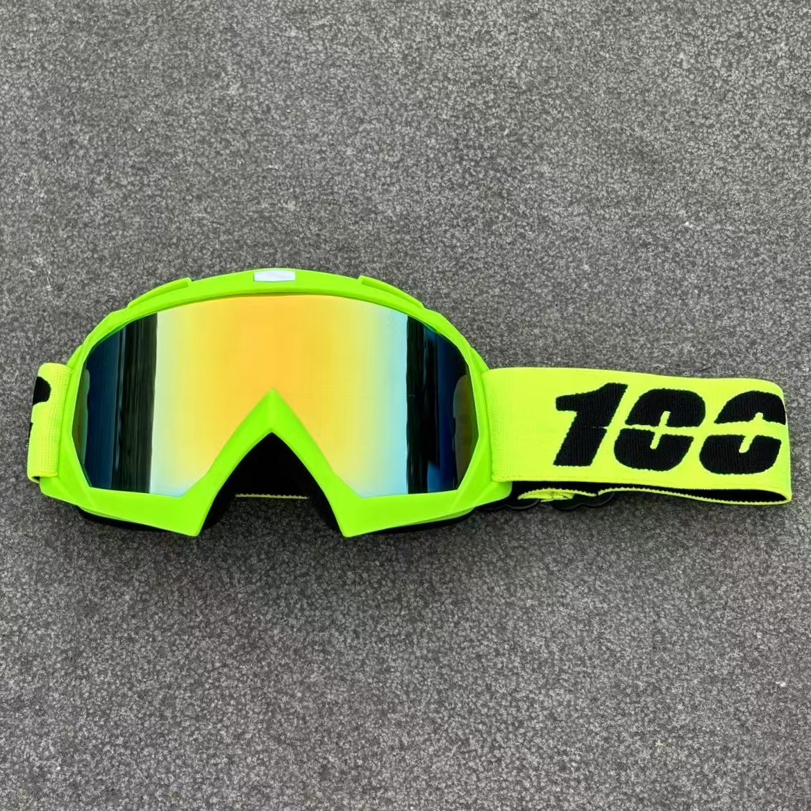 100 motorcykelglasögon motocrossglasögon terrängsolglasögon för män mtb atv mask vindtät skydd cykelglasögon racingglasögon: Silver-