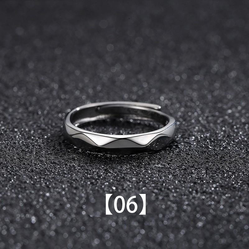 1 pz 9 stile nuovo in rame geometria Vintage ▾ anello colore argento per uomo donna unisex dichiarazione apertura regolabile gioielli Anillo: Blu