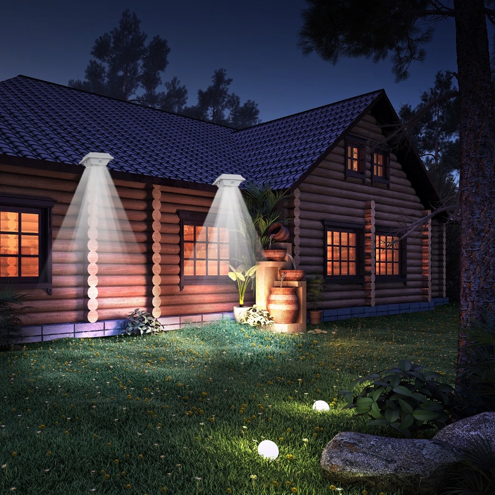 T-SUNRISE 12 LEDs Solar Gutter Light with Motion Sensor Outdoor Lighting Spotlight Solar IP44 Waterproof For Street Yard Path