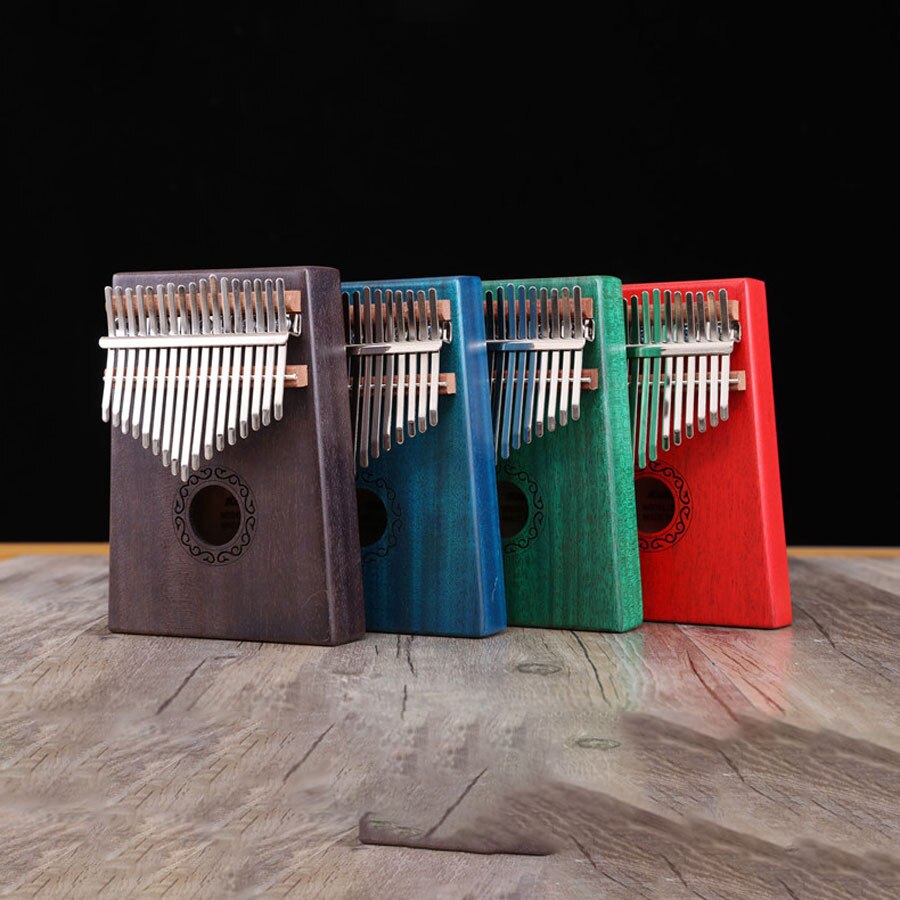 African Kalimba 17 Key Llaves EQ Kalimbas Thumb Piano Mbira Calimba Likembe Kangombio Leekembay Grand Piano Musical Instrument