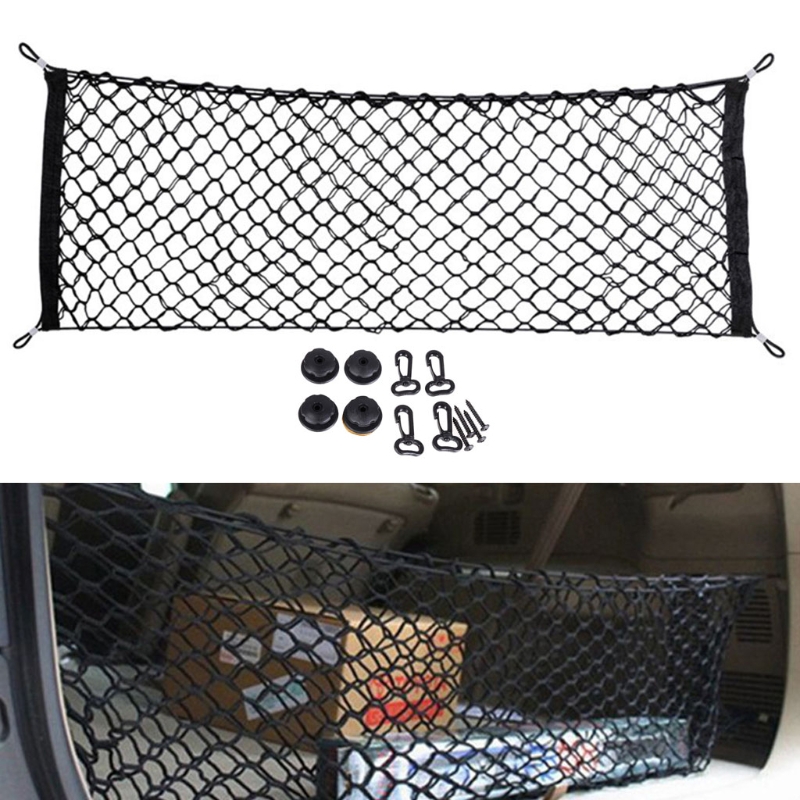 Vehicle Car Truck Cargo Net Black Stretchable Cargo Organizer Automotive Storage Accessories for Saving Car Interior Space