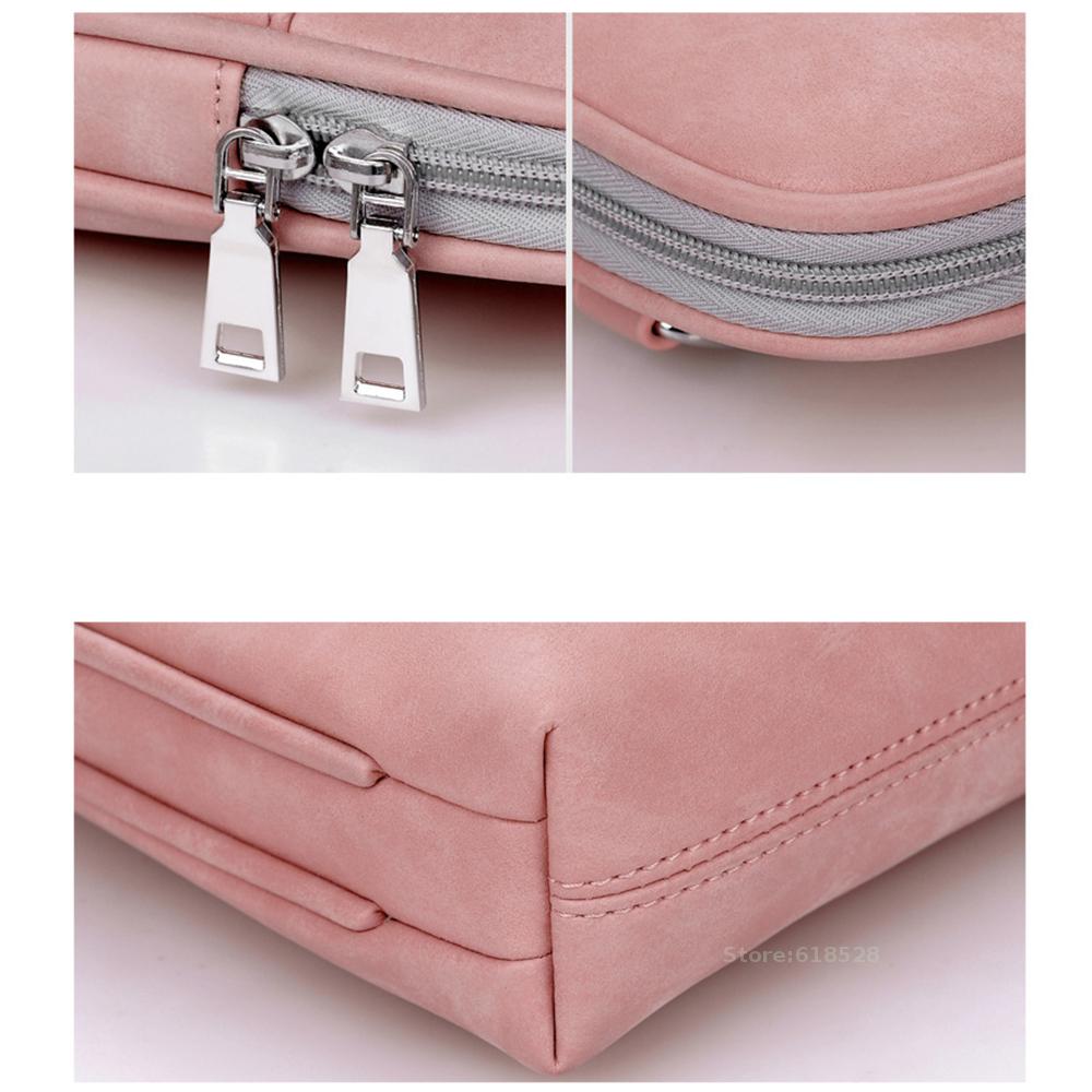 Maletín para ordenador portátil, a la , de Pu, resistente al agua y a los rasguños, 13, 14, 15 pulgadas, para Notebook, bolso de hombro, funda de transporte para hombres y mujeres