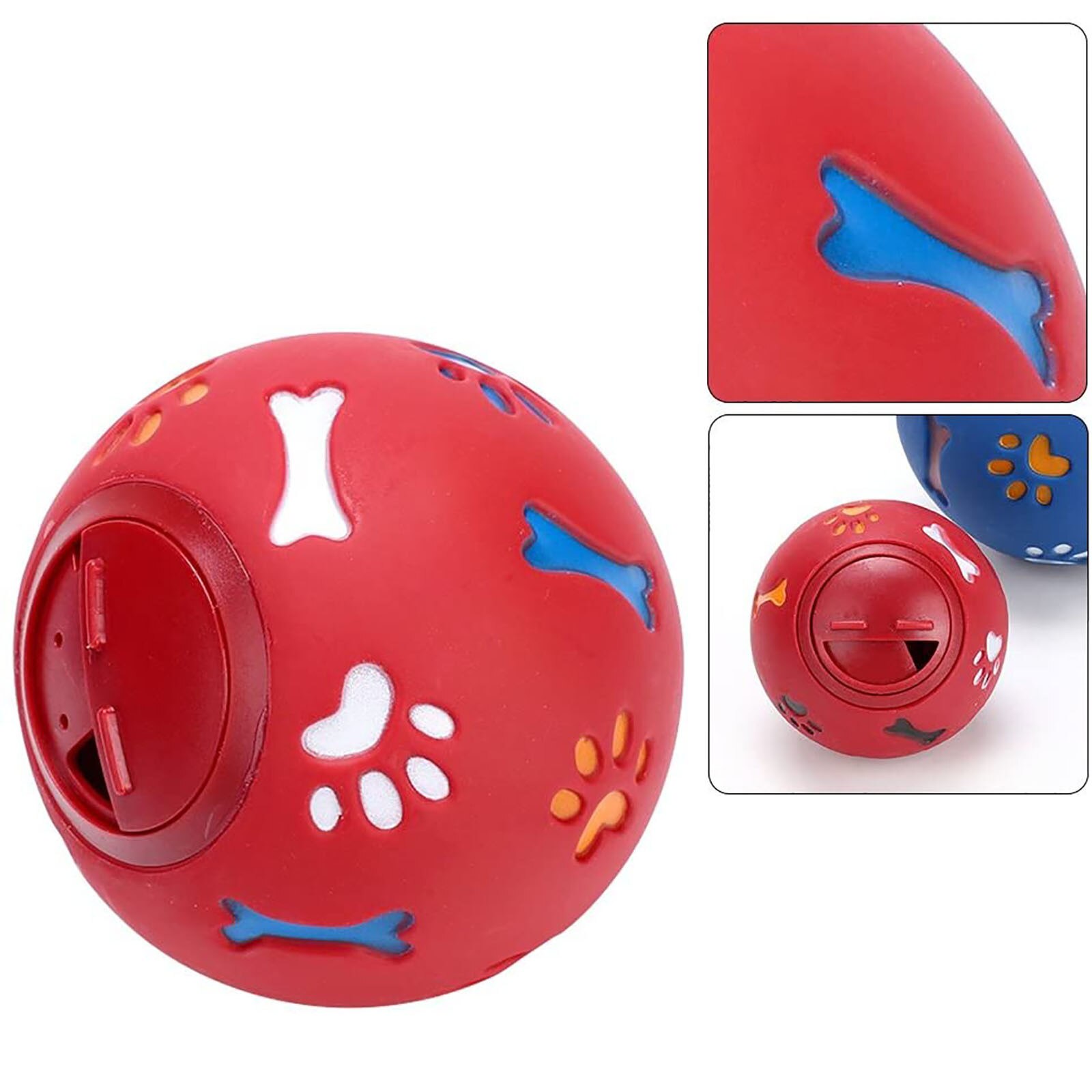 Pelota de goma para masticar para perros de compañía, alimentadores de ortodoncia para perros de compañía, juguetes interactivos para limpiar los dientes, suministros para mascotas, n. ° T2P
