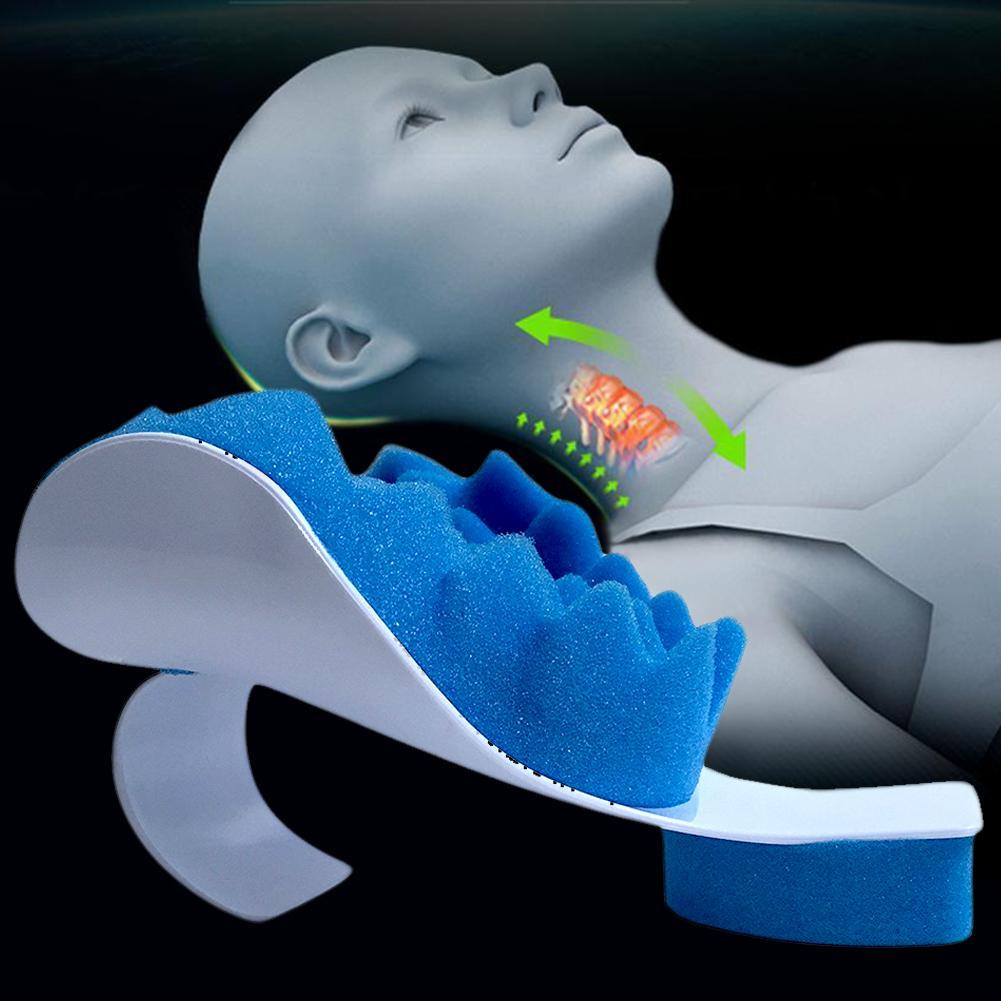 Głowa szyi niebieski poduszka do masażu dla Relaxer ramię szyjki macicy przenośne mięśni podróży miękkie kręgosłupa wsparcie Theraputic gąbka Pil P5U3