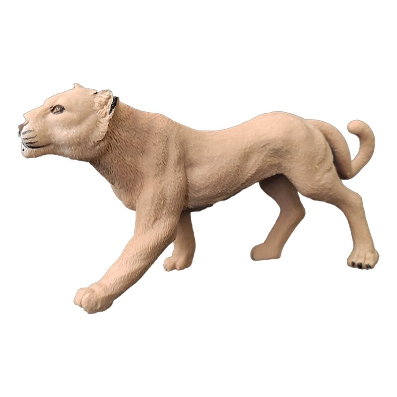 Handmade Animals Model Elephant Tiger Lion Leopard Horse Toy for Kids Collection Decoration Eduactional Toys: Leopard