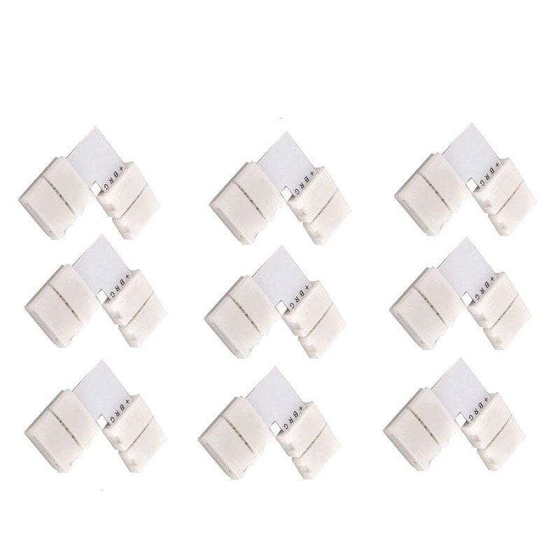5050 RGB LED Strip Light 10mm 4 Pin L shape led rgb connector For connecting corner right angleL Shape LED Connector