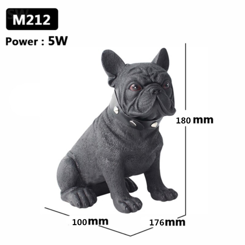 Bulldog Bluetooth Speaker Portable Wireless Column 3D Stereo Super Bass Music Center System Subwoofer For Computer caxia de som: M212 Black