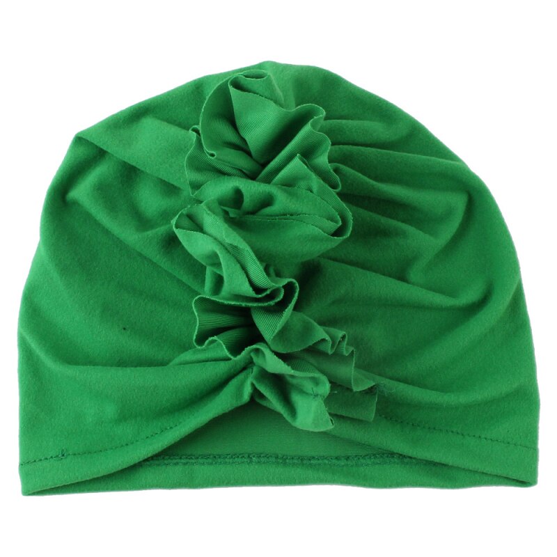1pc Baby Girls Headband Flower Baby Hat Newborn Elastic Baby Turban Hats For Girls Cotton Infant Beanie Cap: 03