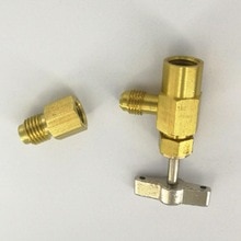 R134a Refrigerant Can Bottle Tap Tapper Opener Connector 1/4" SAE M16 Valve For All R-134a Cans With 1/2 ACME Threads