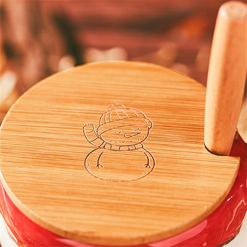 600ml 3D Santa Claus Cartoon Painted Ceramic Cup Coffee Milk Tea Breakfast Mug Home Office Collection Cups Christmas