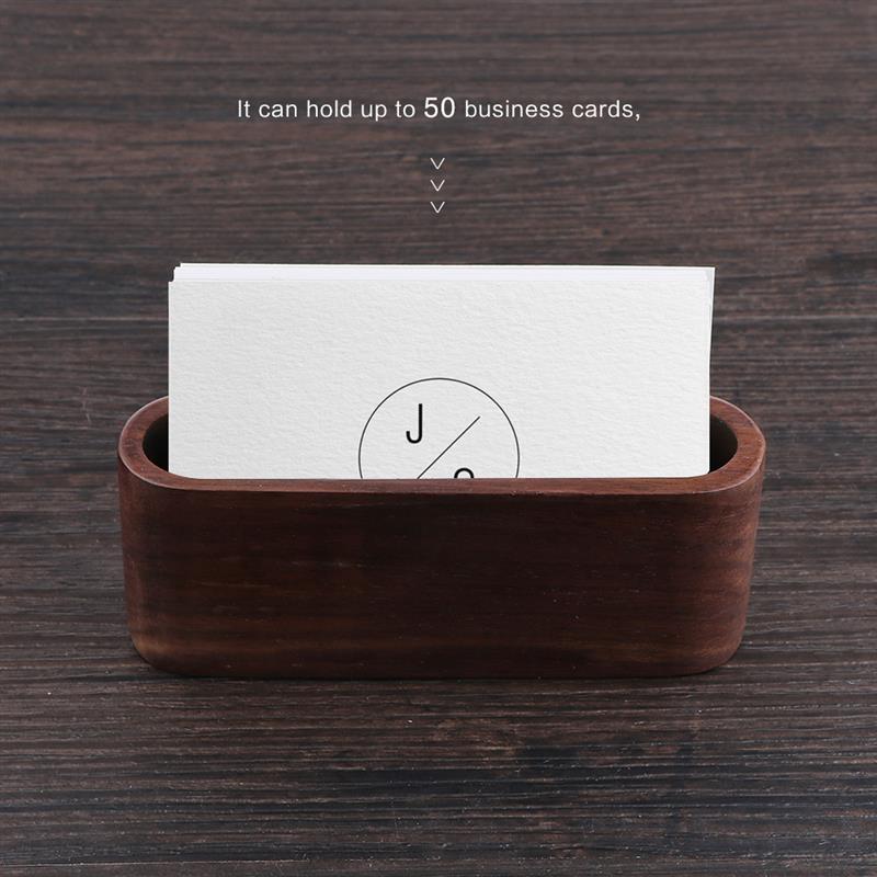 Business Card Holder&Note Holder Display Device Card Stand Holder Wooden Desk Organizer Office Accessories business card holder