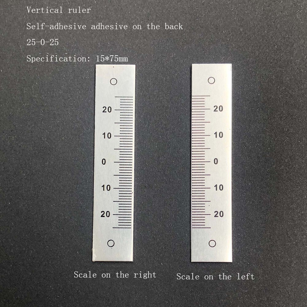 1PC Degree Angle Plate Scale Ruler Center Ruler Self-Adhesive Ruler Paste Middle Point Scale Ruler Aluminum Alloy Viscose Ruler